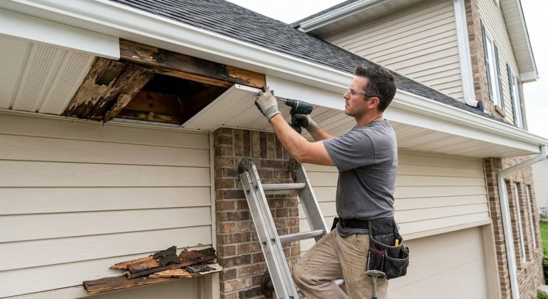 Soffit Damage Repair in Olathe, KS